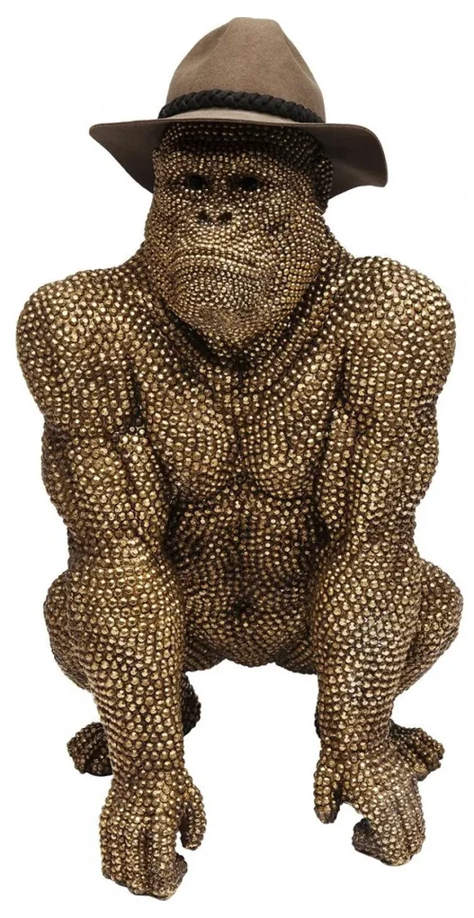Kare Design Gorilla Gold Deco Gorilla Beeld 80 Cm