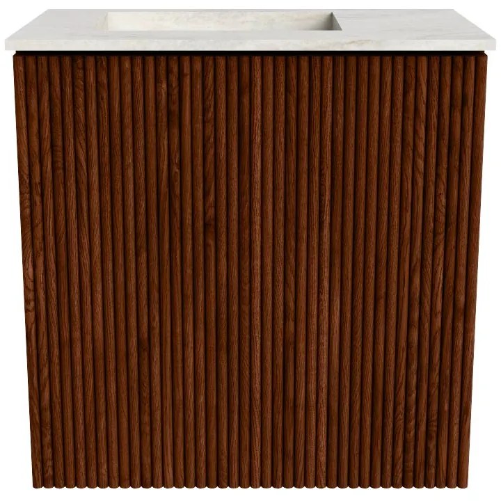 Mondiaz Joya DLux 40cm toiletmeubel ruby met wastafel faye links 1 kraangat ostra