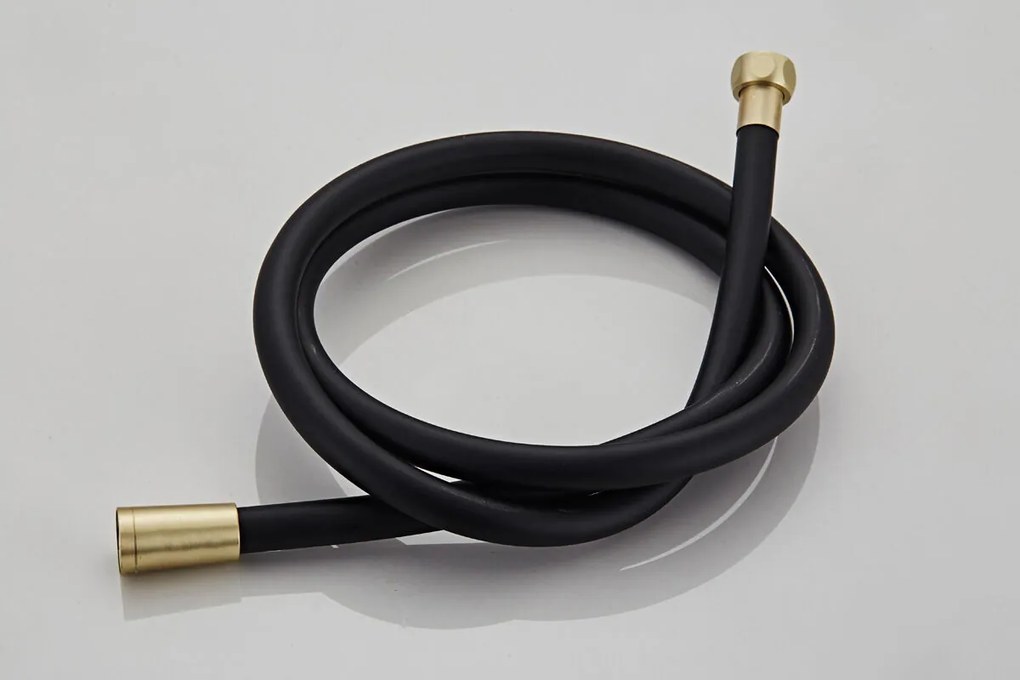 Saniclear Plus Pro inbouw regendouche met inbouw douchekop 30x30cm en staafhanddouche geborsteld messing - mat goud