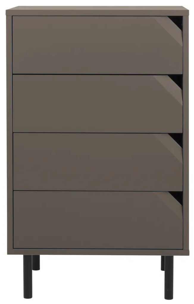 Tenzo Corner Smalle Wandkast Taupe - 60x43x96cm.