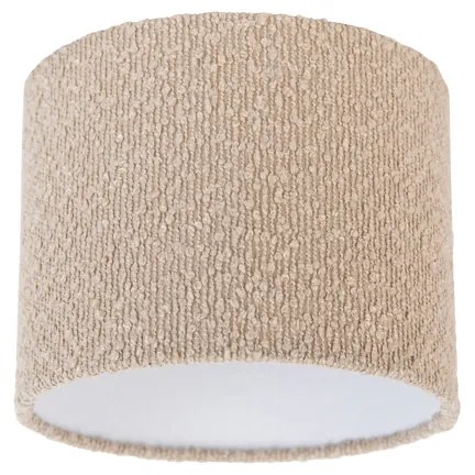 Stoffen lampenkap beige met teddy stof 18/18/14