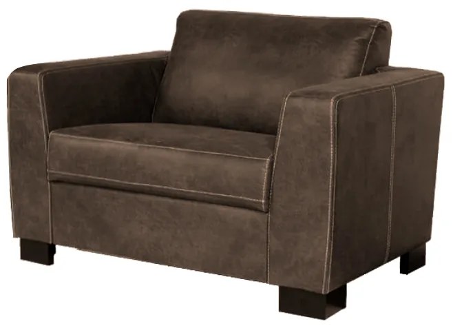 Fauteuil Polka | leer Colorado bruin 04 | 100 cm breed
