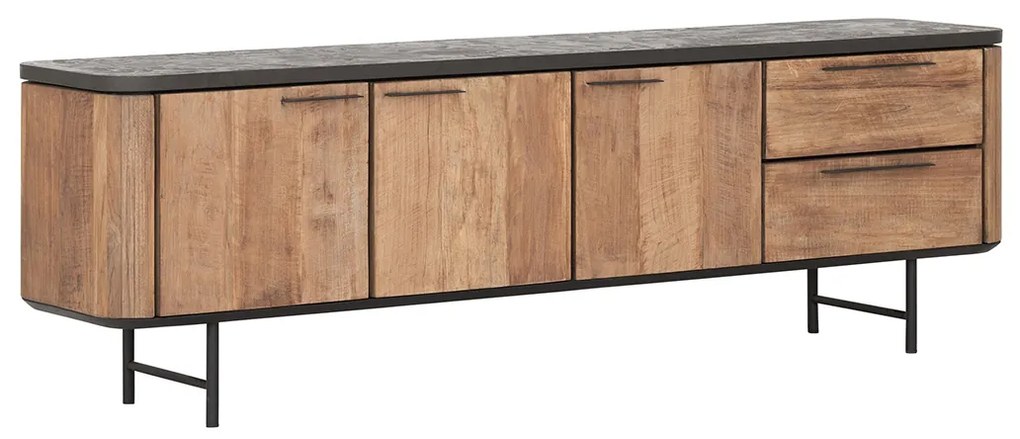 DTP Home Soho Teak Tv-meubel Met Mortex 190 Cm - 190x40x60cm.