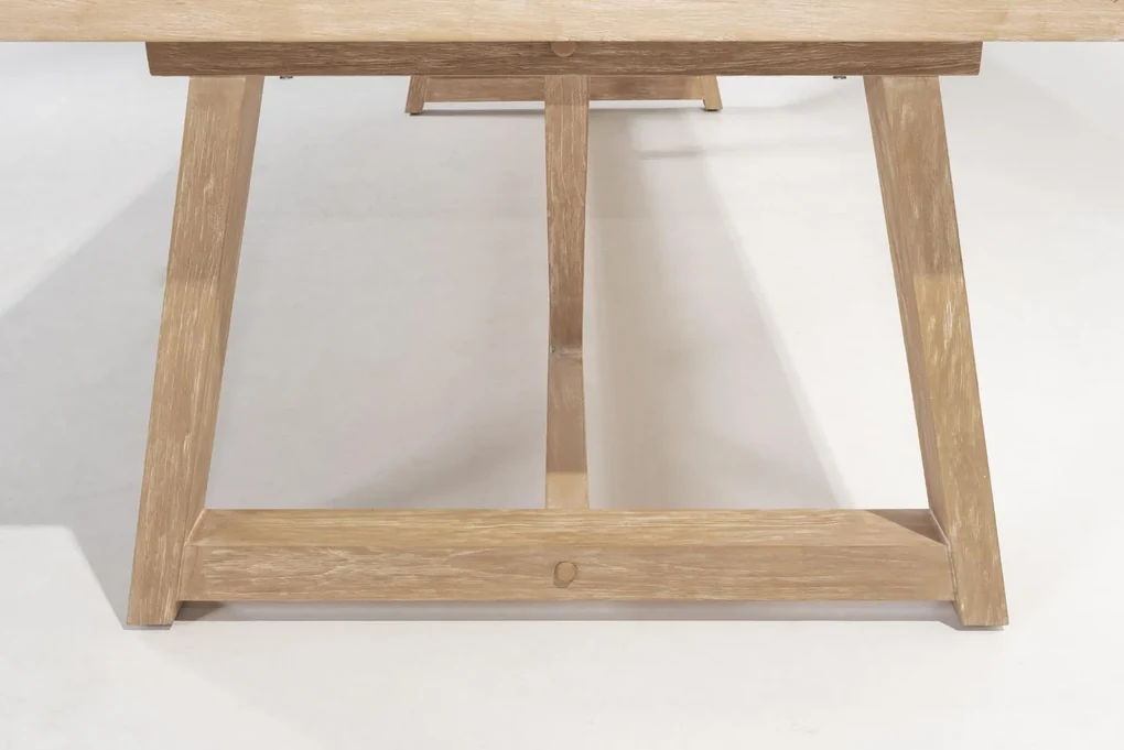 Taste by 4 Seasons Noah tuintafel van geborsteld teak met blad 260 x 100 cm Tuintafel houtkleur weerbestendig