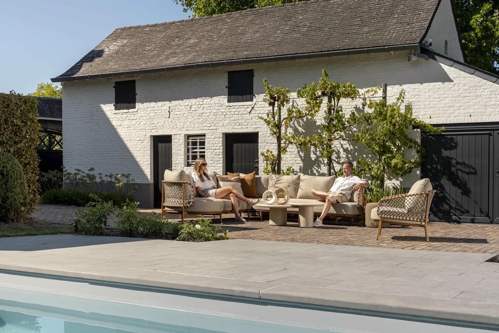 De Martinique hoek loungebank amber XL met knuffelhoek