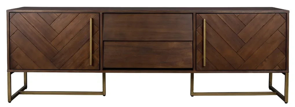 Dutchbone Class Tv-meubel Visgraat Acacia Hout - 180x45x60cm.