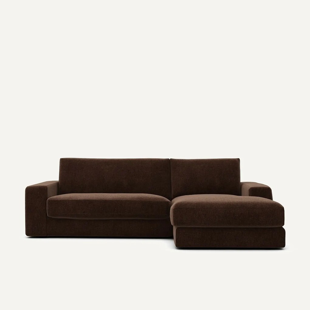 Hoekbank, chenille fluweel, Skander