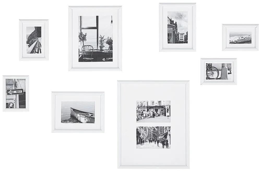 Fotolijst collage set van 8 wit GARANGO Beliani