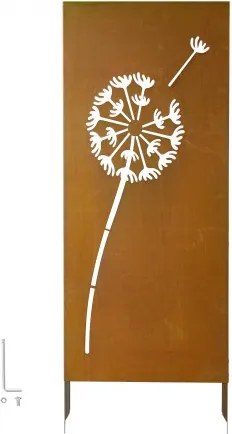 VEVOR Vouwscherm 60x158 cm, Metalen Ruimteverdeler, Scheidingswand met Grondpinnen & Stalen Plaat, Privacyscherm, Ruimteverdeler, Decoratieve Privacywand, Ideaal voor Tuin, Terras, Erf, Balkon