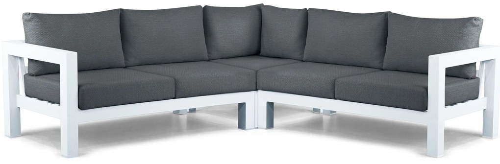 Hoek loungeset 5 personen Aluminium Wit Lifestyle Garden Furniture Luca