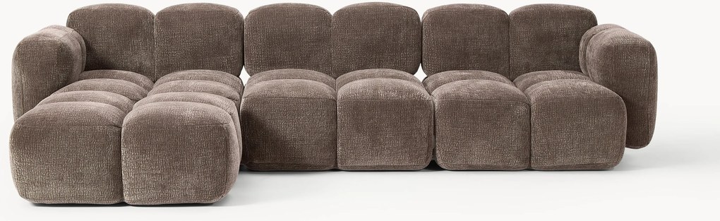 Modulaire bank Tayla (4-zits) met poef (links/rechts)