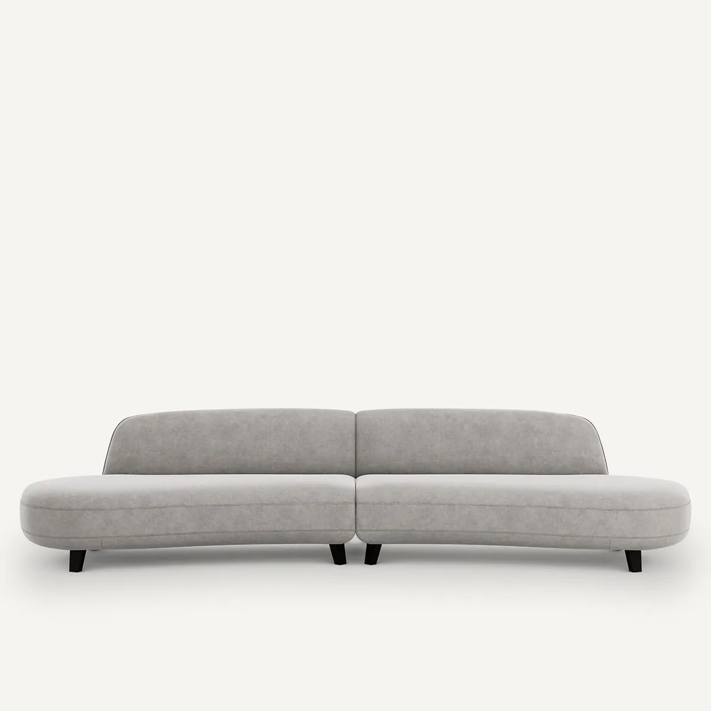 6-zits bank in stonewashed fluweel, Rosebury