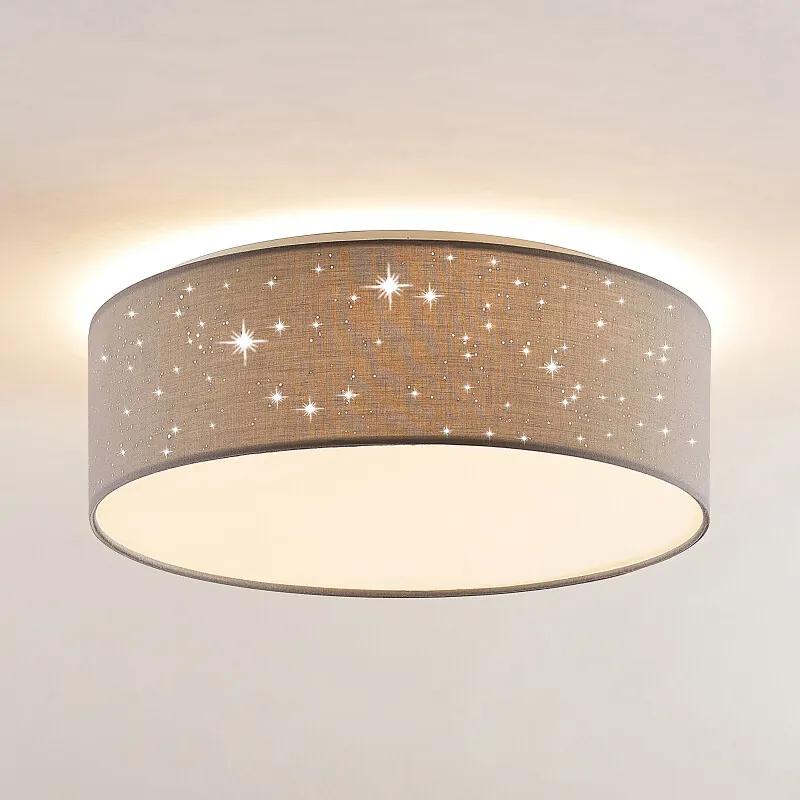 Ellamina LED plafondlamp, 40 cm, lichtgrijs - lampen-24