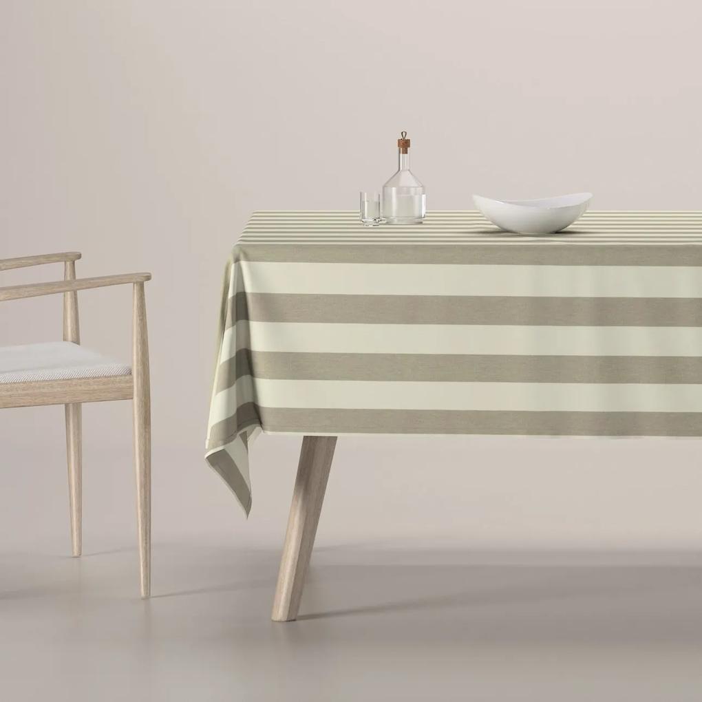 Dekoria Rechthoekig tafelkleed, beige-wit, 130 x 160 cm