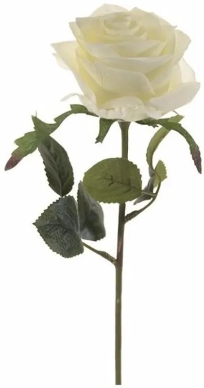 Kunstbloem roos Simone wit 45 cm