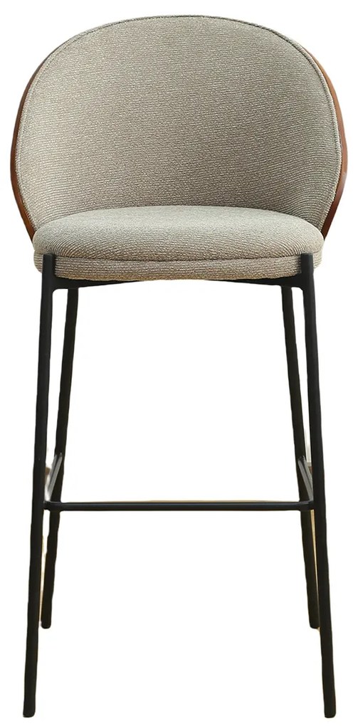 Hoge Barkruk Met Houten Rugleuning