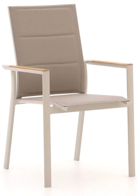 Dining tuinstoel | Bellagio Albinea | Outdoor textiel | Taupe | Stapelbaar | Kees Smit Tuinmeubelen