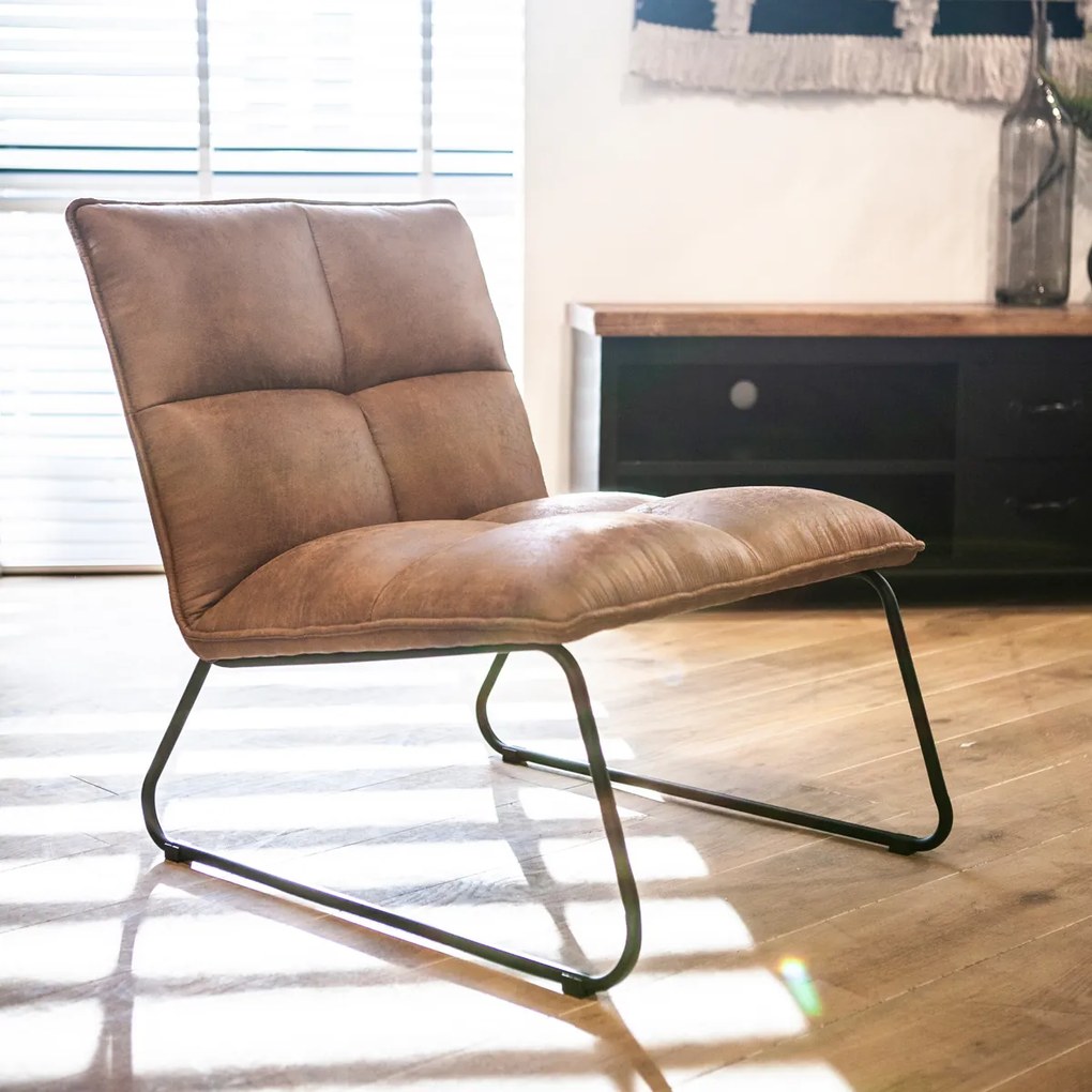 Eleonora Ruby Industriële Design Fauteuil Cognac