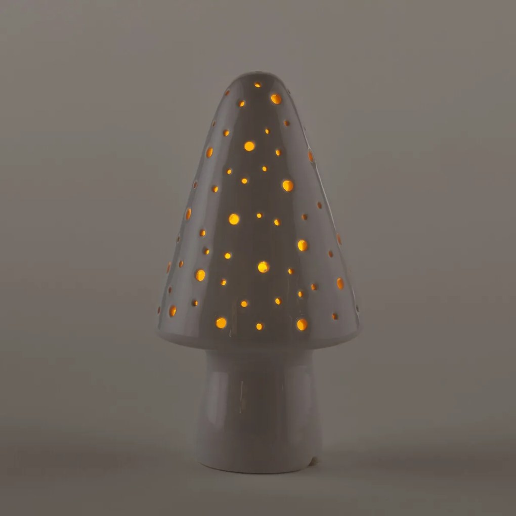 Lichtgevende paddenstoel in porselein, Caspar