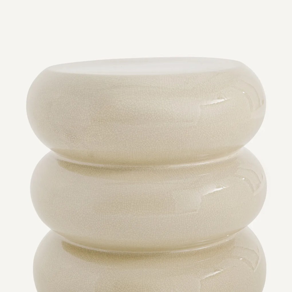 Bijzettafel van gebarsten keramiek, Belly