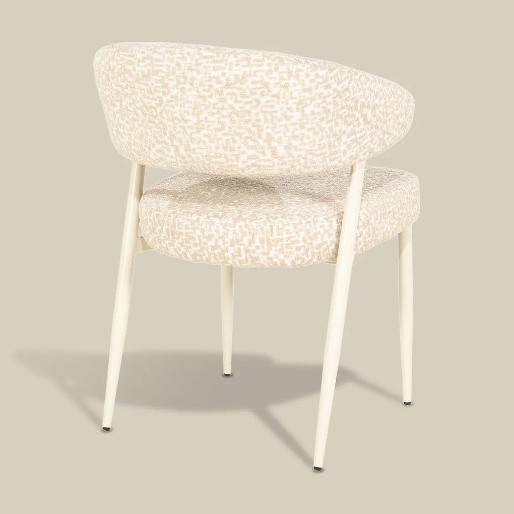 Eetkamerstoel Geometrische Print Beige