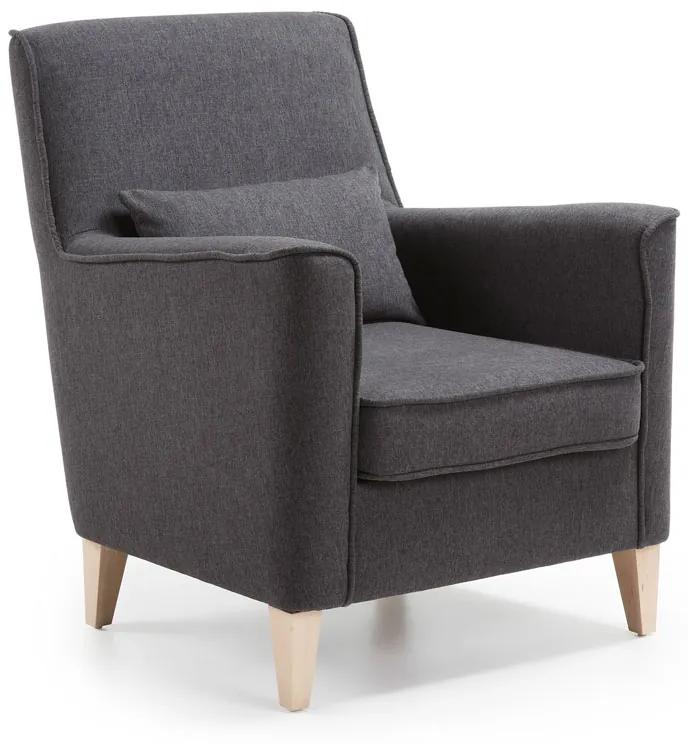 Kave Home Glam Design Fauteuil Met Hout Antraciet