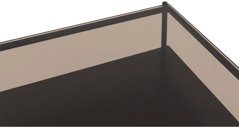 Goossens Excellent Salontafel Avene rechthoekig, glas zwart, elegant chic, 118 x 40 x 58 cm