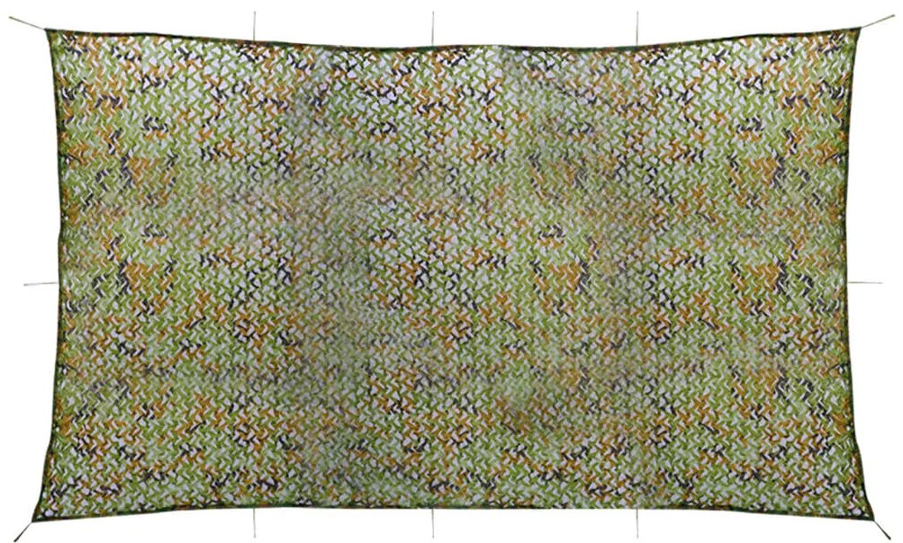 vidaXL Camouflagenet met opbergtas 2x7 m groen