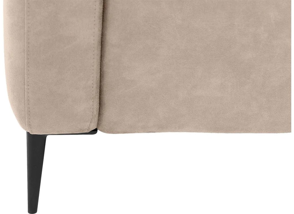 Goossens Bank Key West beige, micro leer, 3-zits, modern design