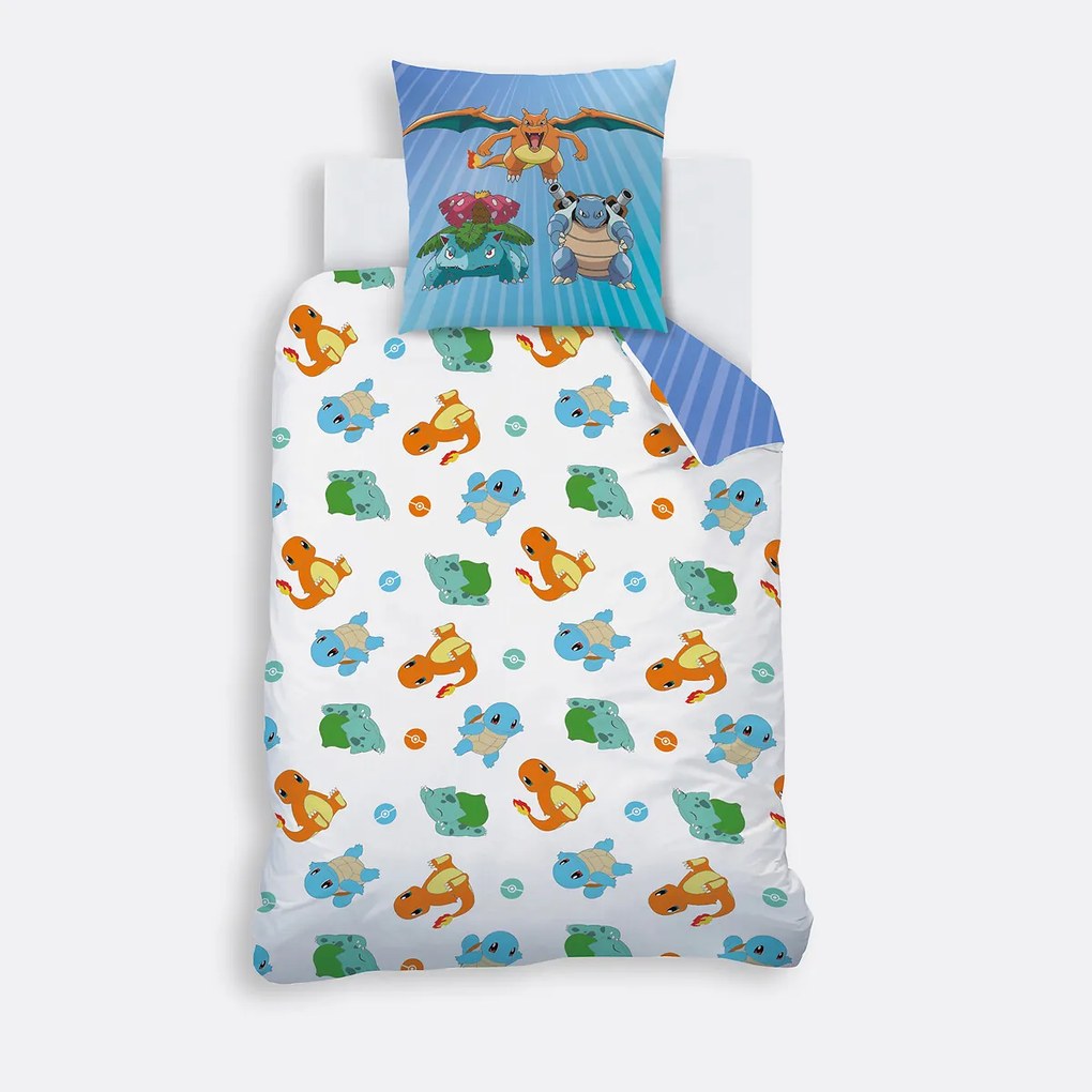 Bedset voor kinderen, katoen, vierkant kussensloop