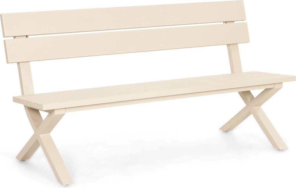 Tuinbank  aluminium 160 cm Aluminium Taupe-naturel-bruin  Presto Crosano