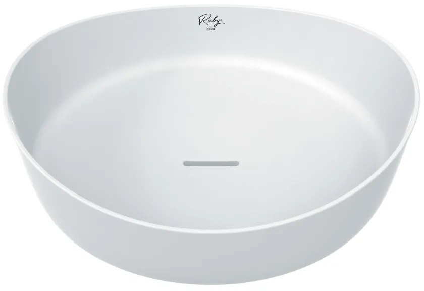 Sanigoods Sea opbouw waskom 40x40cm glans wit