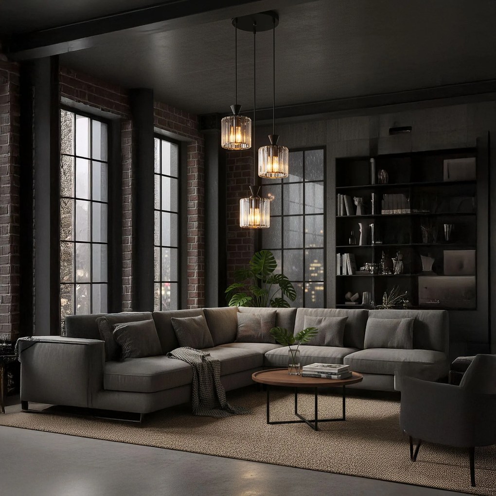 Hanglamp EBT025-3CP BLACK