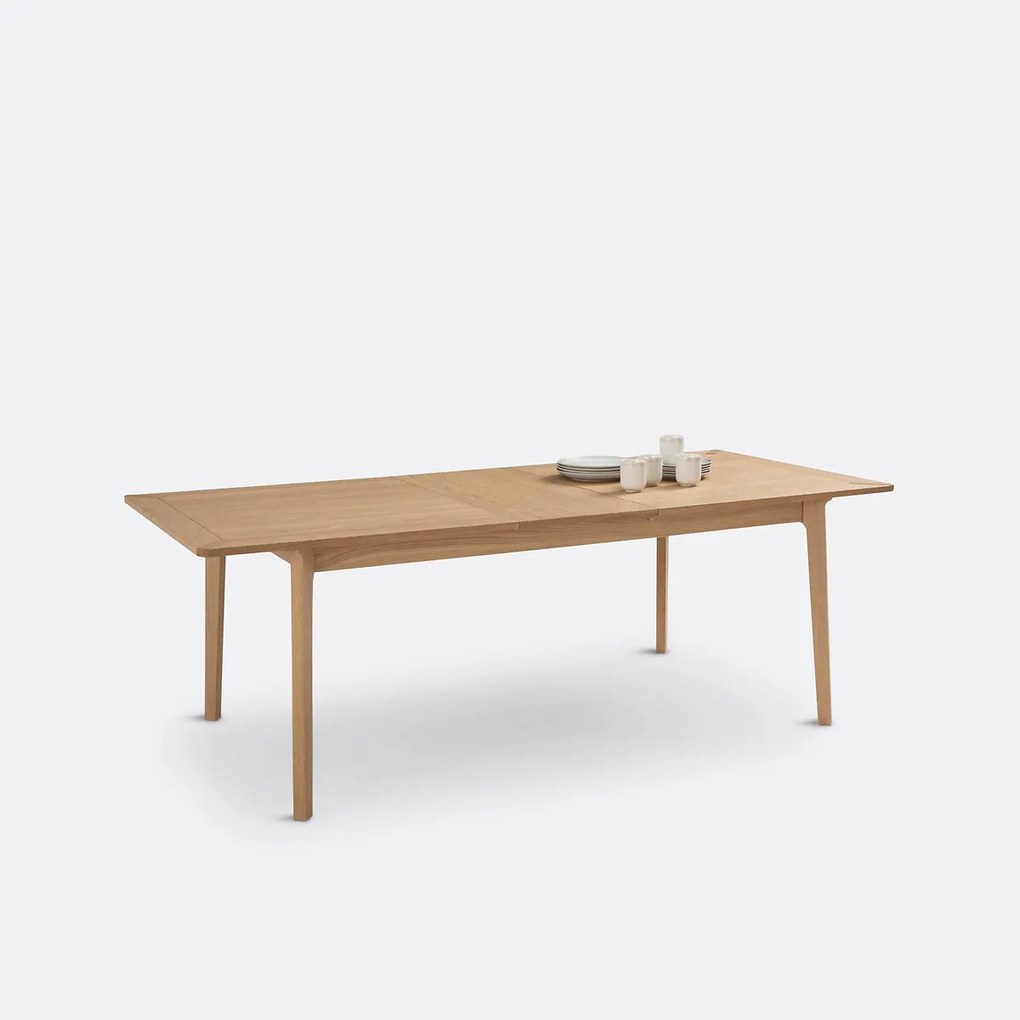 Uitschuifbare eettafel, eikenfineer, 6 tot 10 personen, PULLY