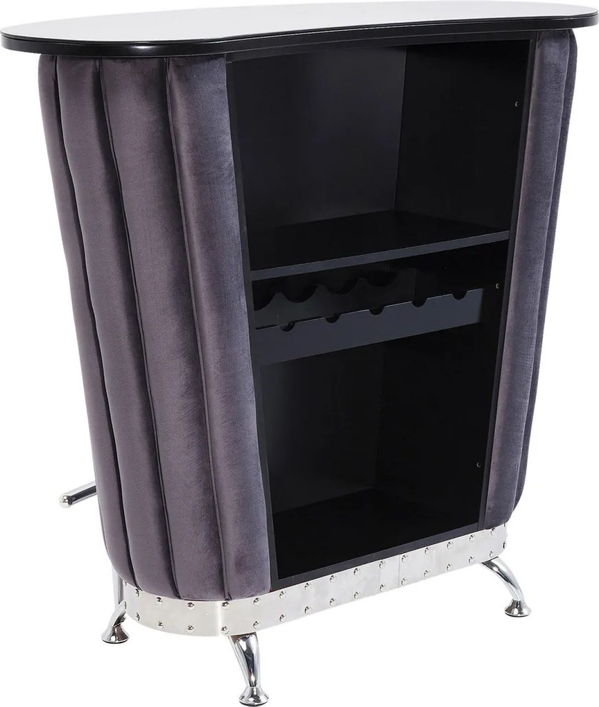 Huisbar Fluweel Grijs - 120 X 48cm.