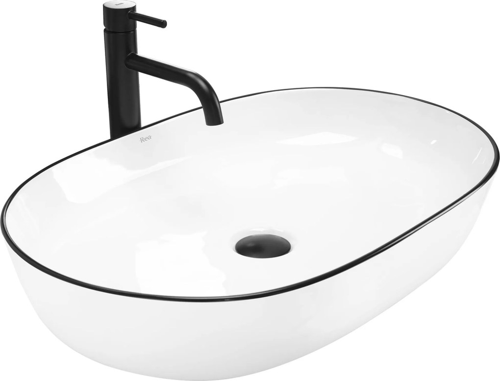 Opzetwastafel Rea CLEO 61 Black Edge