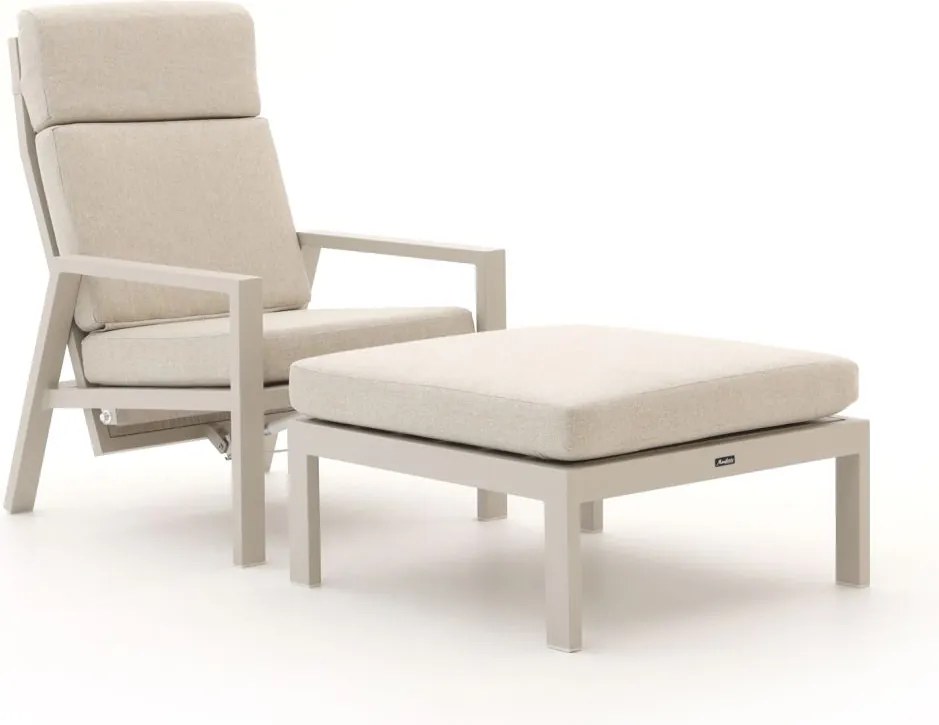 + 15% kassakorting | Lounge tuinstoel | Manifesto  Alzano | Aluminium | Taupe | Verstelbaar | Kees Smit Tuinmeubelen