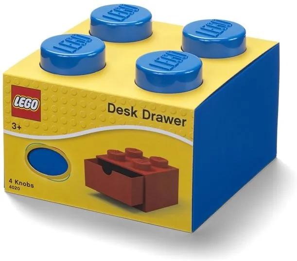 Opberglade Lego brick 4 blauw