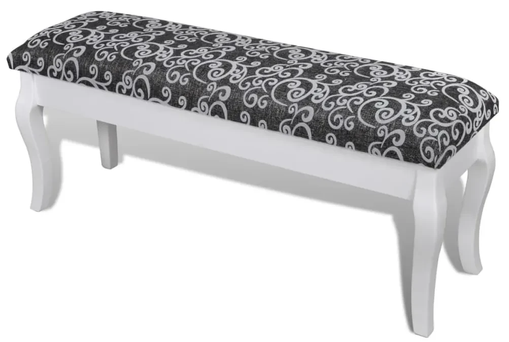vidaXL Kaptafel bankje zwart 110 cm
