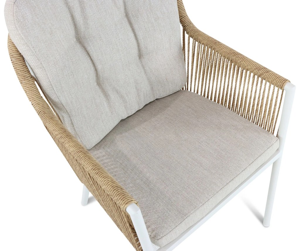 Tuinstoel Aluminium/rope Wit Hartman Cairo