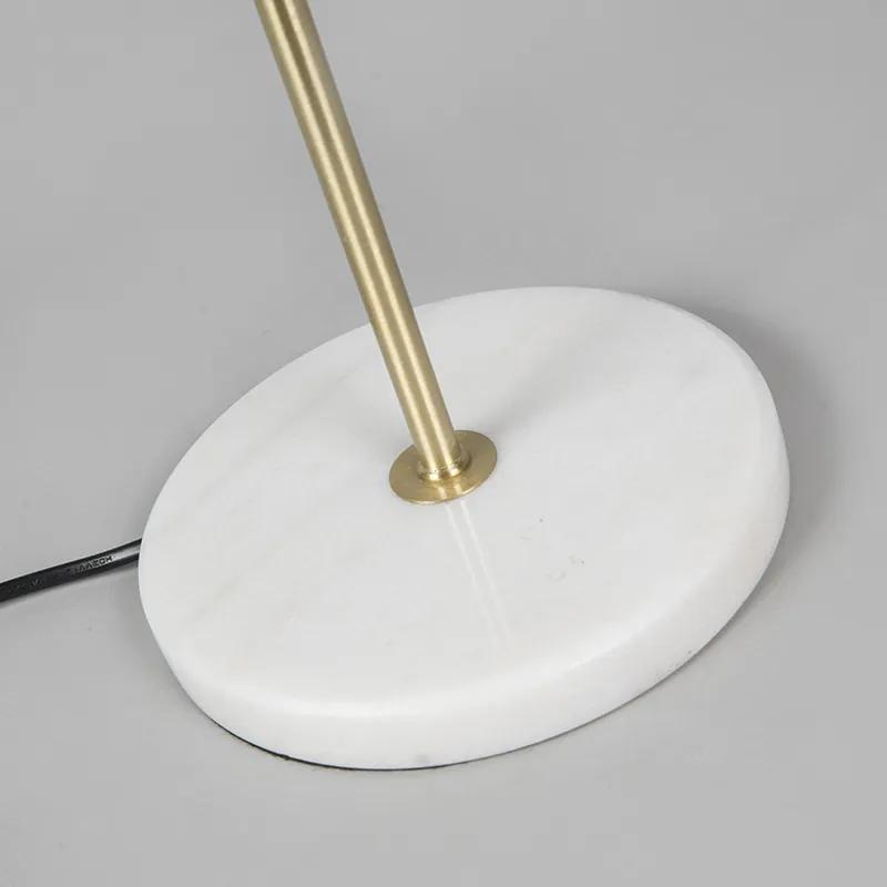 Moderne tafellamp messing met leaf kap 35 cm - Kaso Modern E27 rond Binnenverlichting Lamp