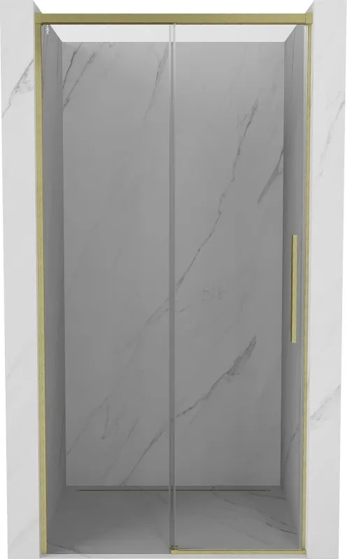 Mexen Rox schuifdouchedeur 120 cm, transparant, goud geborsteld - 8C2-120-000-55-00