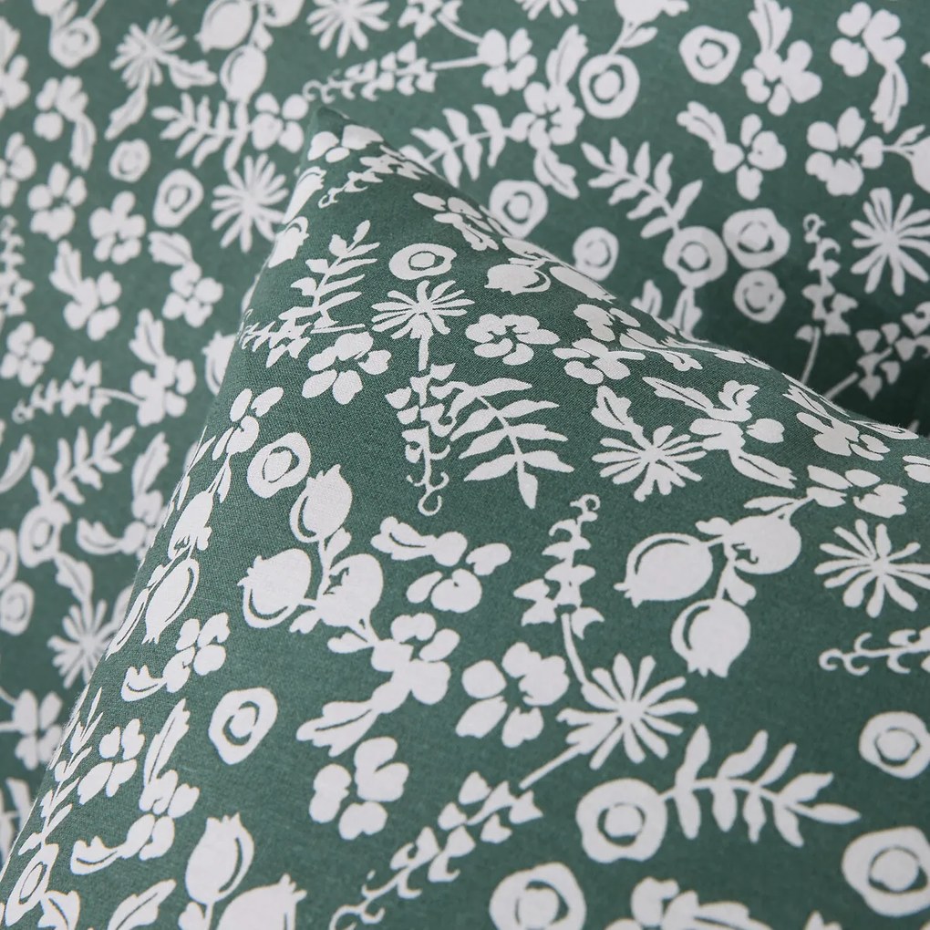 Bedset in katoen, vierkante kussensloop, Glynis