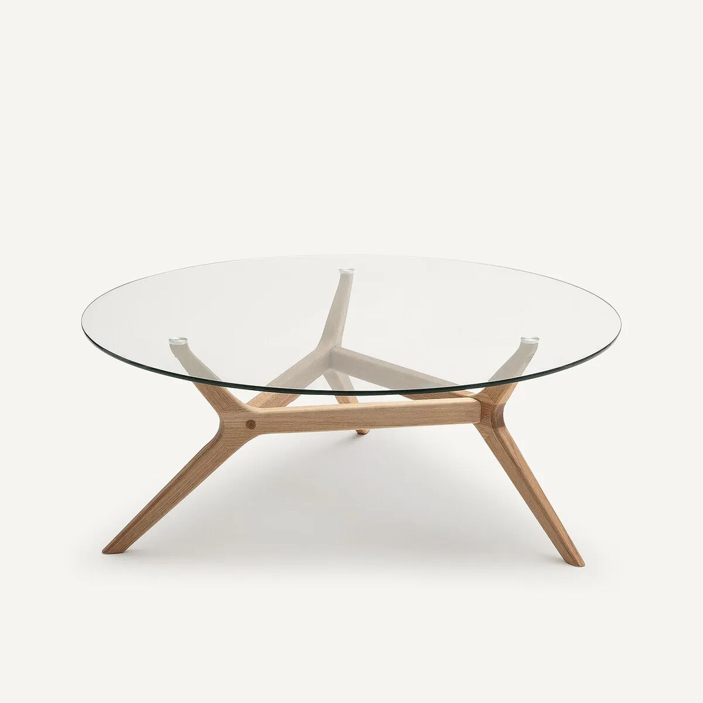 Salontafel in eik Ø90 cm, Maricielo