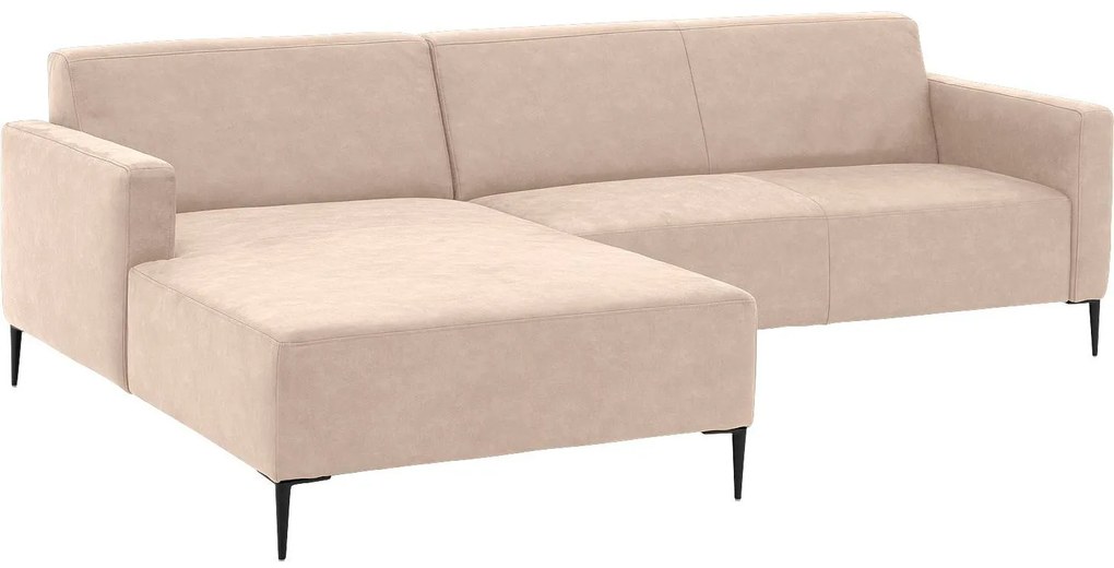 Goossens Key West beige, micro leer, 2,5-zits, modern design