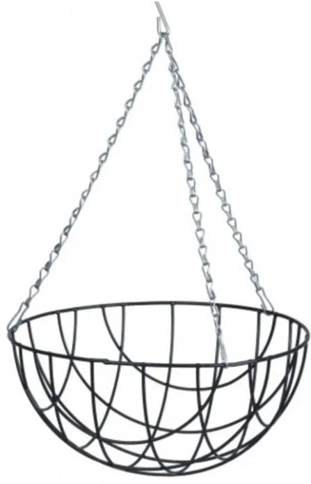 Gegalvaniseerde hangingbasket - Grijs - Incl. ketting - Ã˜ 35 cm ? 17 cm