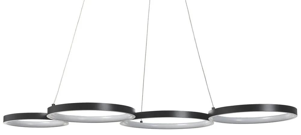 Metalen LED Hanglamp Zwart PIBOR Beliani