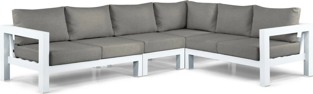 Hoek loungeset 6 personen Aluminium Wit Lifestyle Garden Furniture Luca