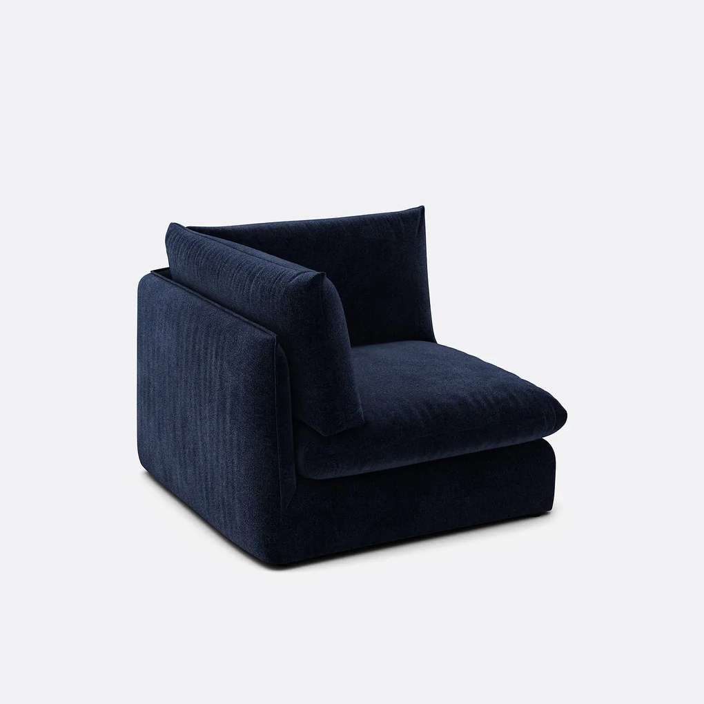 Hoekelement voor modulaire bank, in gemêleerd polyester, Malo