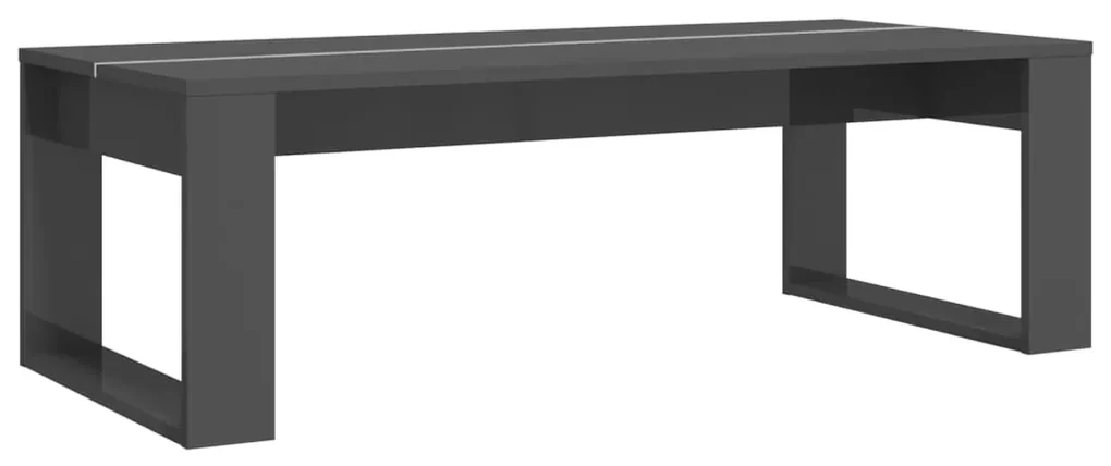 vidaXL Salontafel 110x50x35 cm bewerkt hout hoogglans grijs